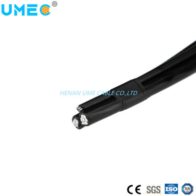 0.6/1kv LV Aluminio conductor PE XLPE aislamiento eléctrico de servicio aerodinámico torcido caída ABC cable negro