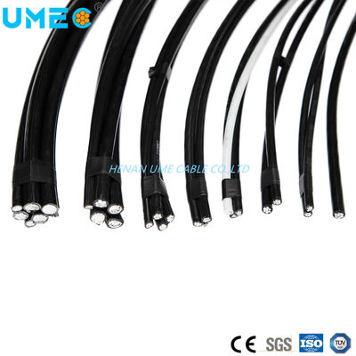 Conductor de aluminio XLPE 4x10 5x25mm2 Cable de doble núcleo aislado ABC