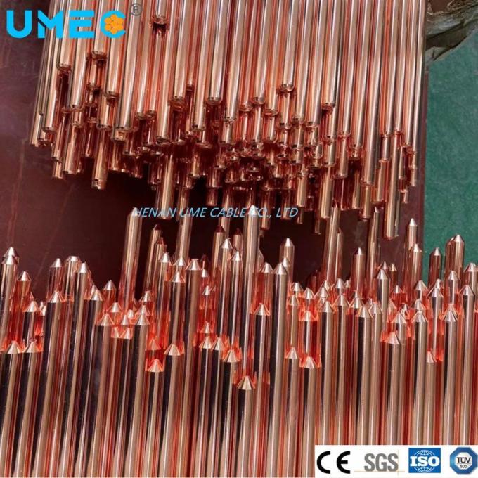 Electroplated Copper Layer Single Point Thickness 0.254mm Earthing Rod 5/8′′ 1500/1800mm