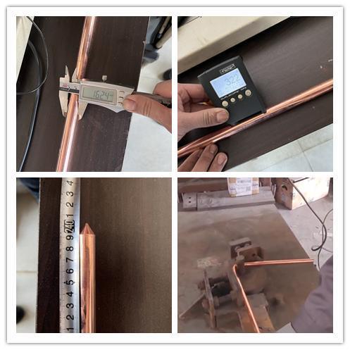 Electroplated Copper Layer Single Point Thickness 0.254mm Earthing Rod 5/8′′ 1500/1800mm