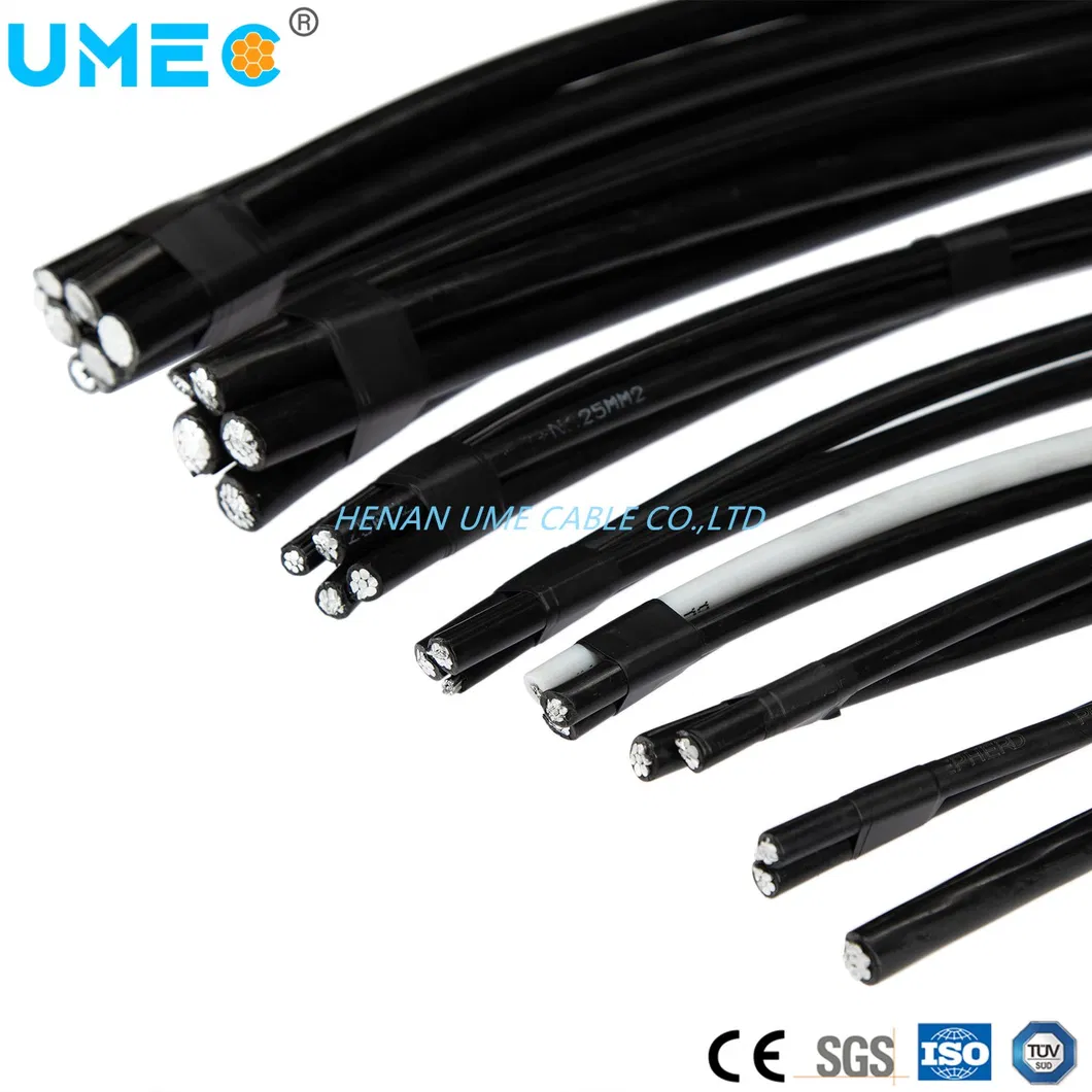 Low Volatge Aerial Bundled Cable For Overhead Aluminum Conductor XLPE Insulation 3x25/35/70/95mm² 0